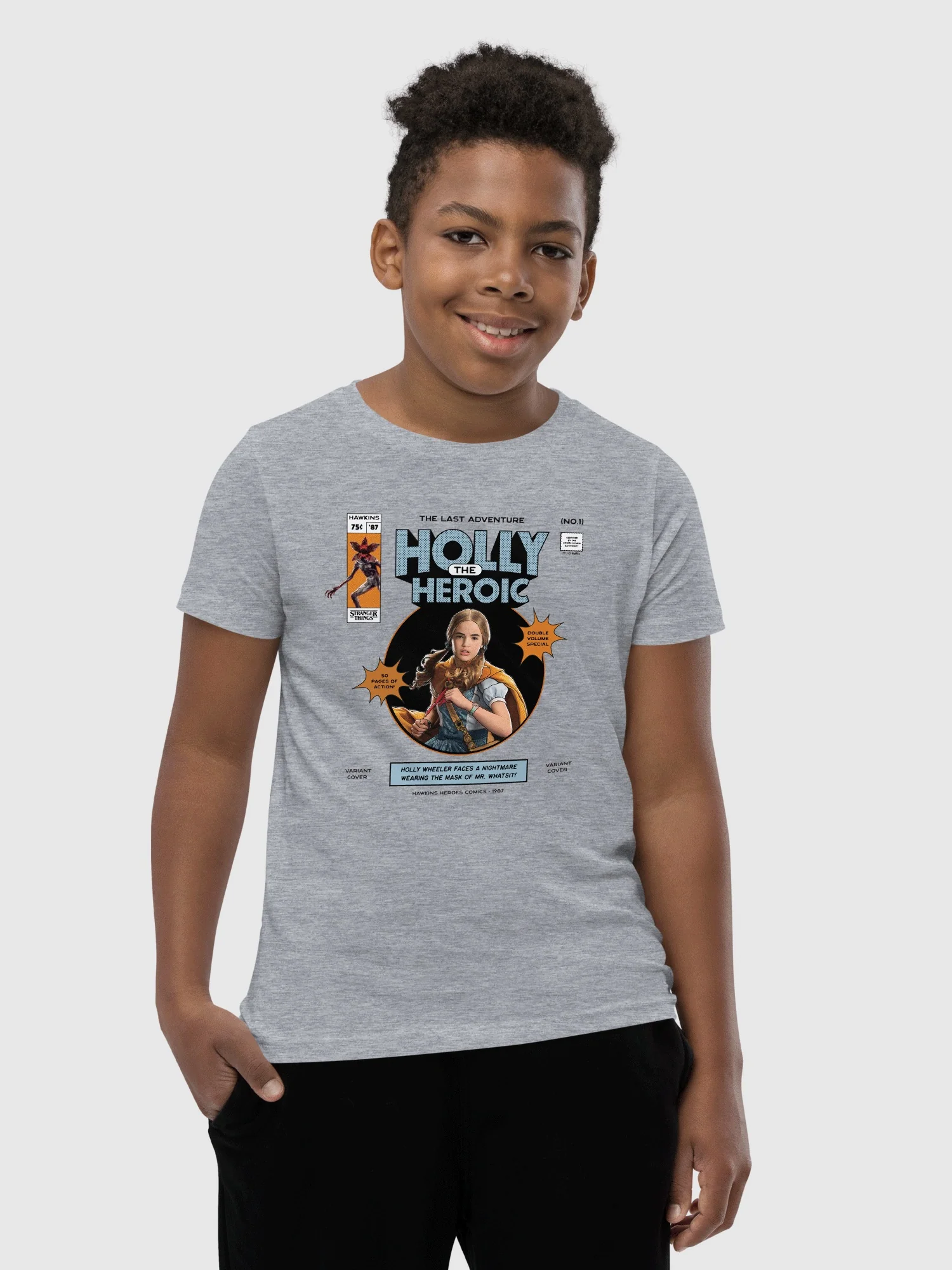 Stranger Things Holly The Heroic Kids Premium T-Shirt - Image 3