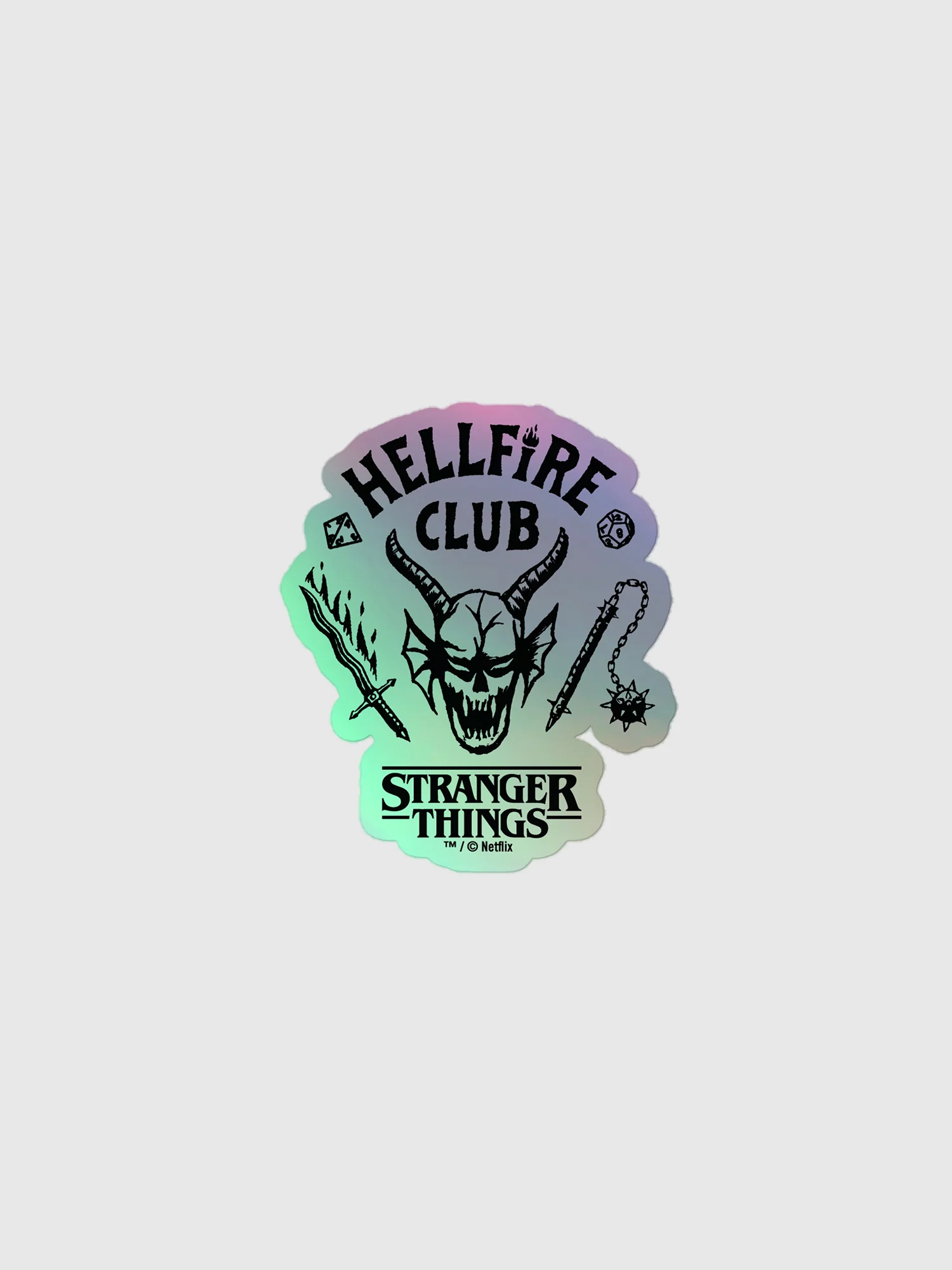 Stranger Things Holographic Sticker Hellfire Club - Image 3