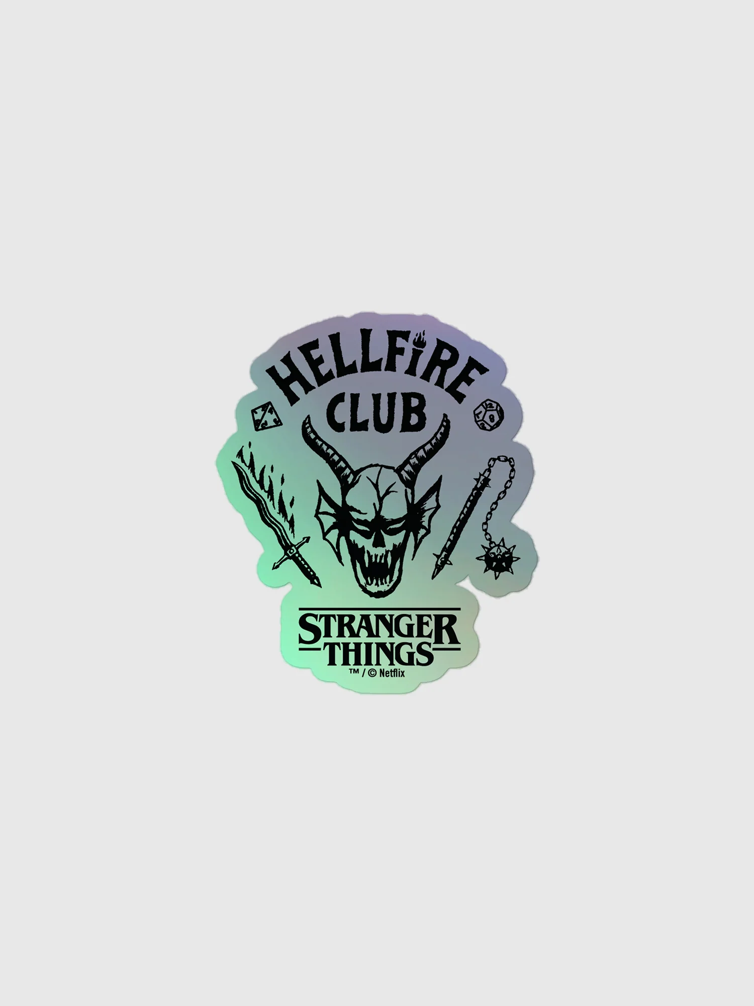 Stranger Things Holographic Sticker Hellfire Club - Image 5