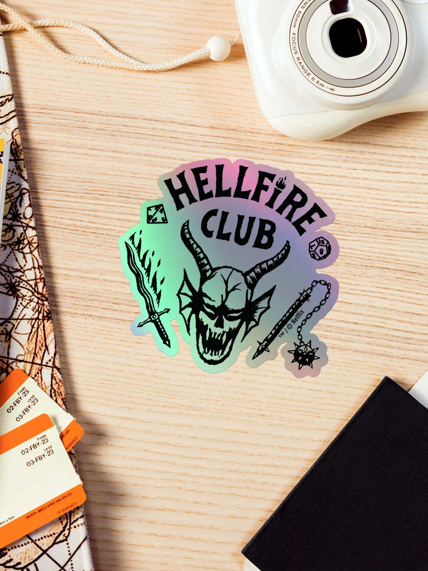 Stranger Things Holographic Sticker Hellfire Club - Image 6