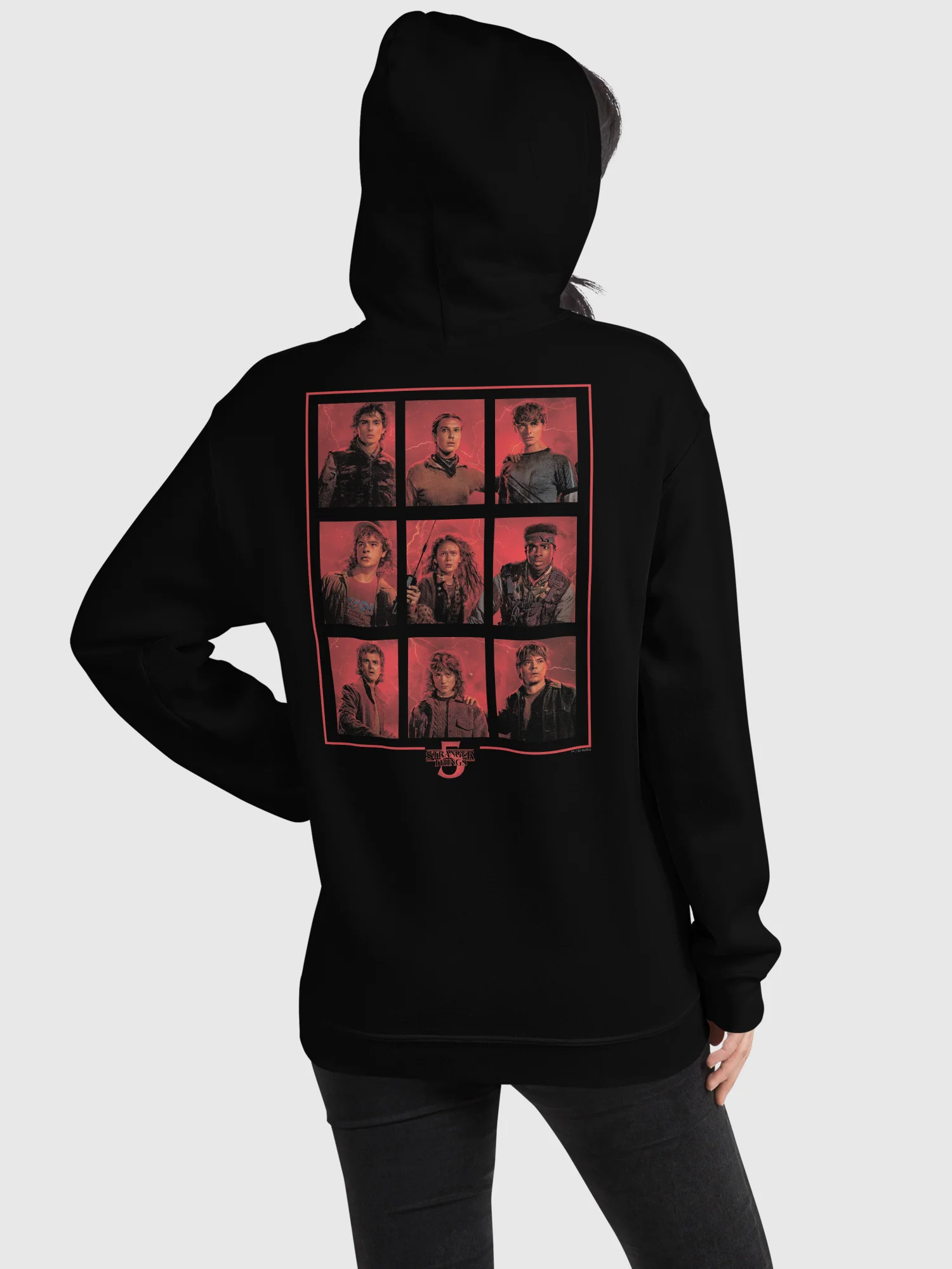 Stranger Things Hoodie Season 5 Characters Grid - Image 3