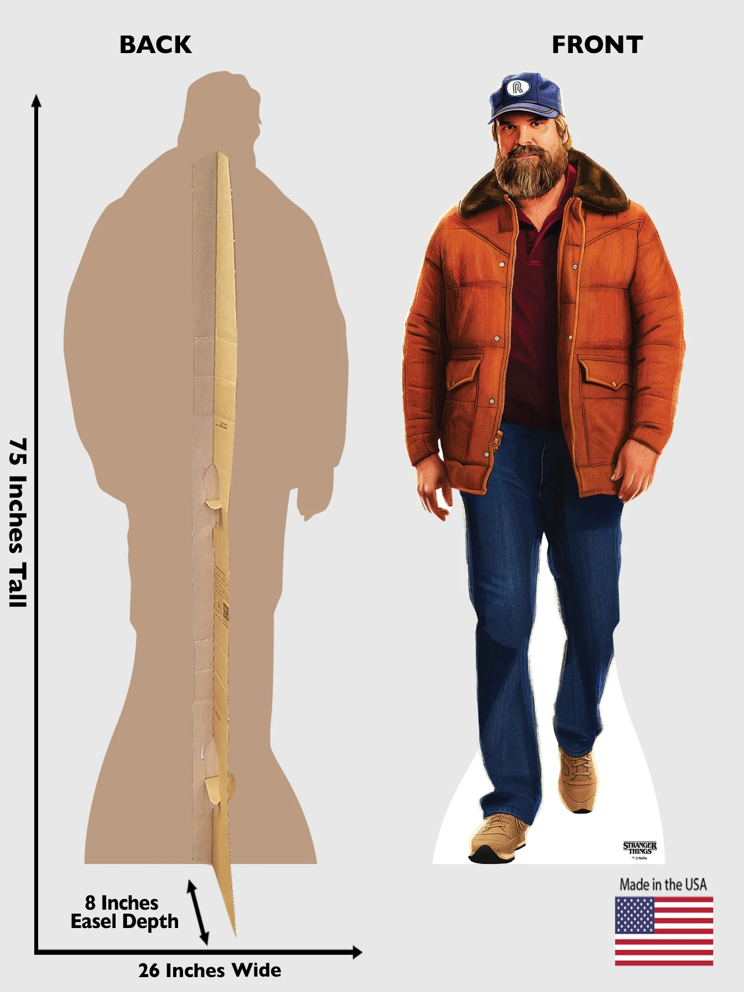 Stranger Things Hopper Cardboard Cutout Standee - Image 2