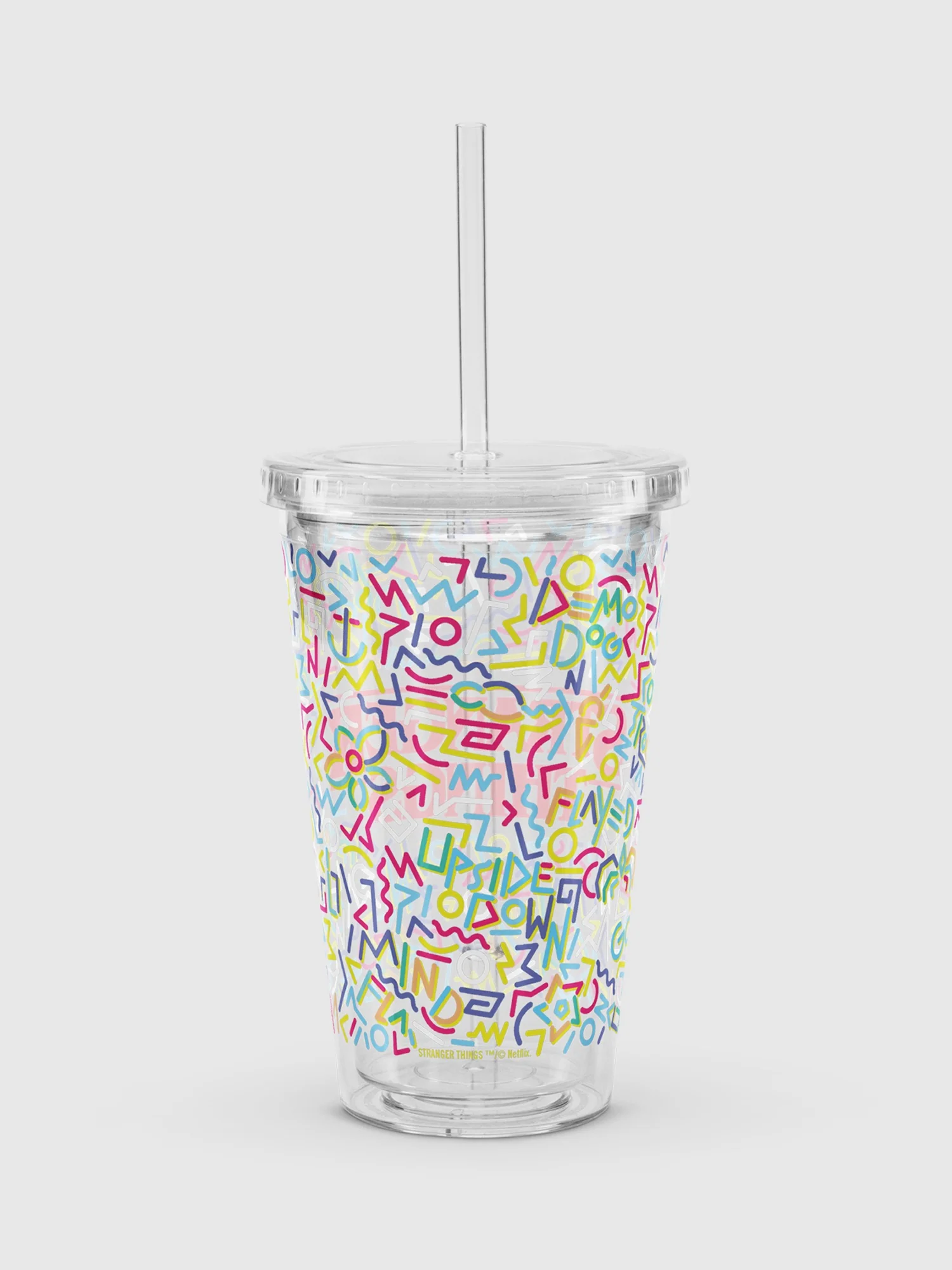Stranger Things Logo Clear Tumbler - Image 2