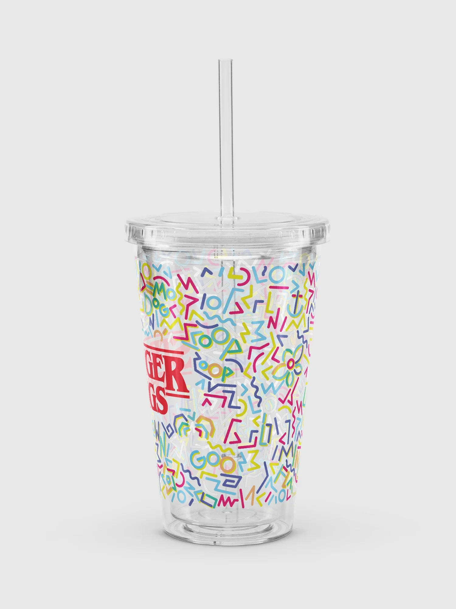 Stranger Things Logo Clear Tumbler - Image 3