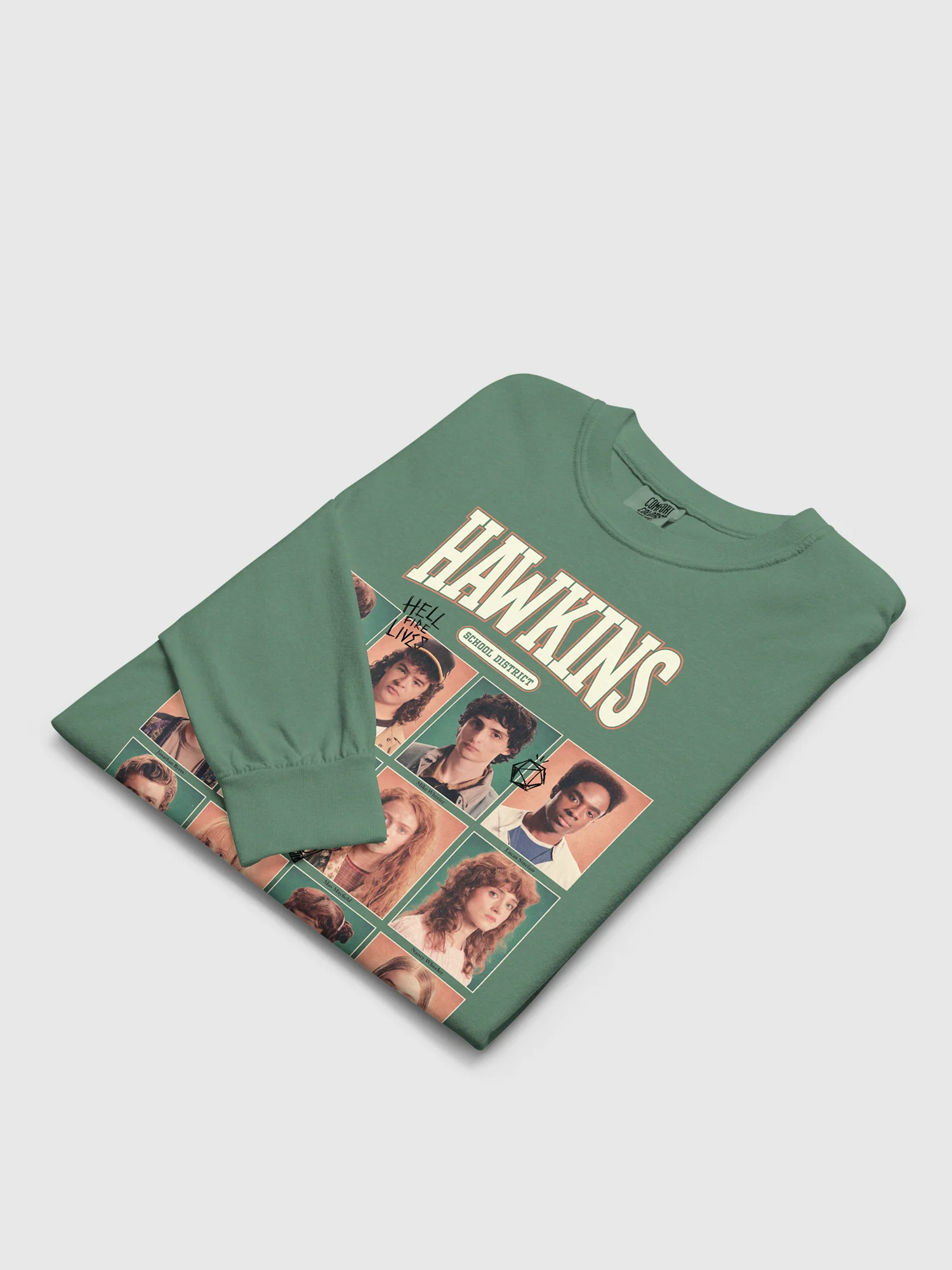 Stranger Things Long Sleeve T-Shirt Hawkins School District - Image 3