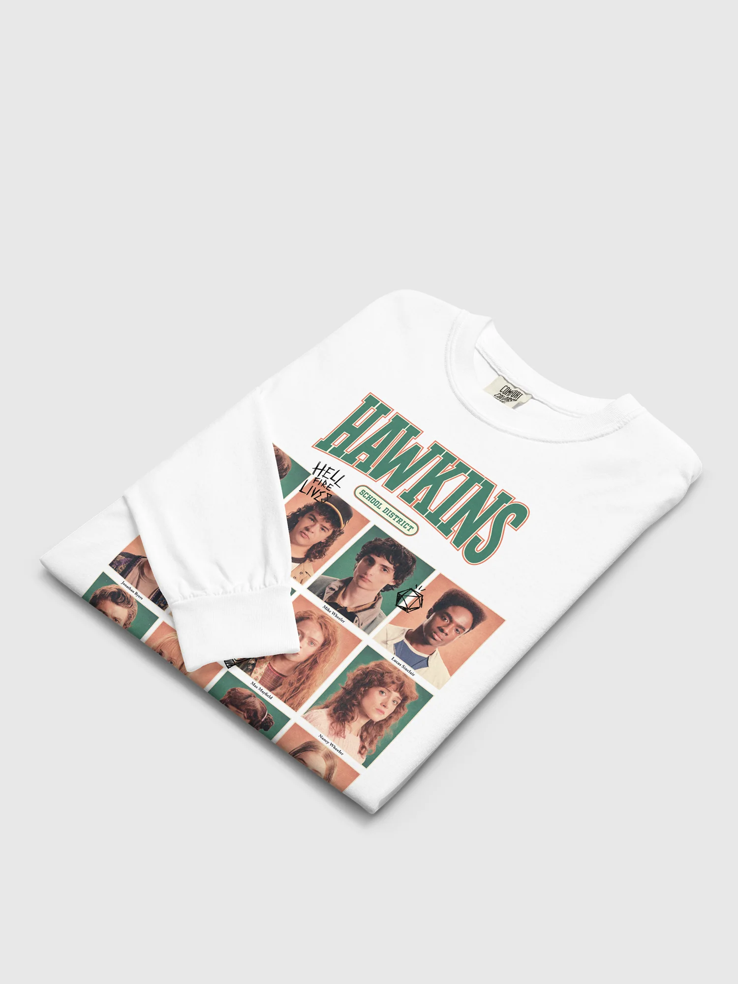 Stranger Things Long Sleeve T-Shirt Hawkins School District - Image 6