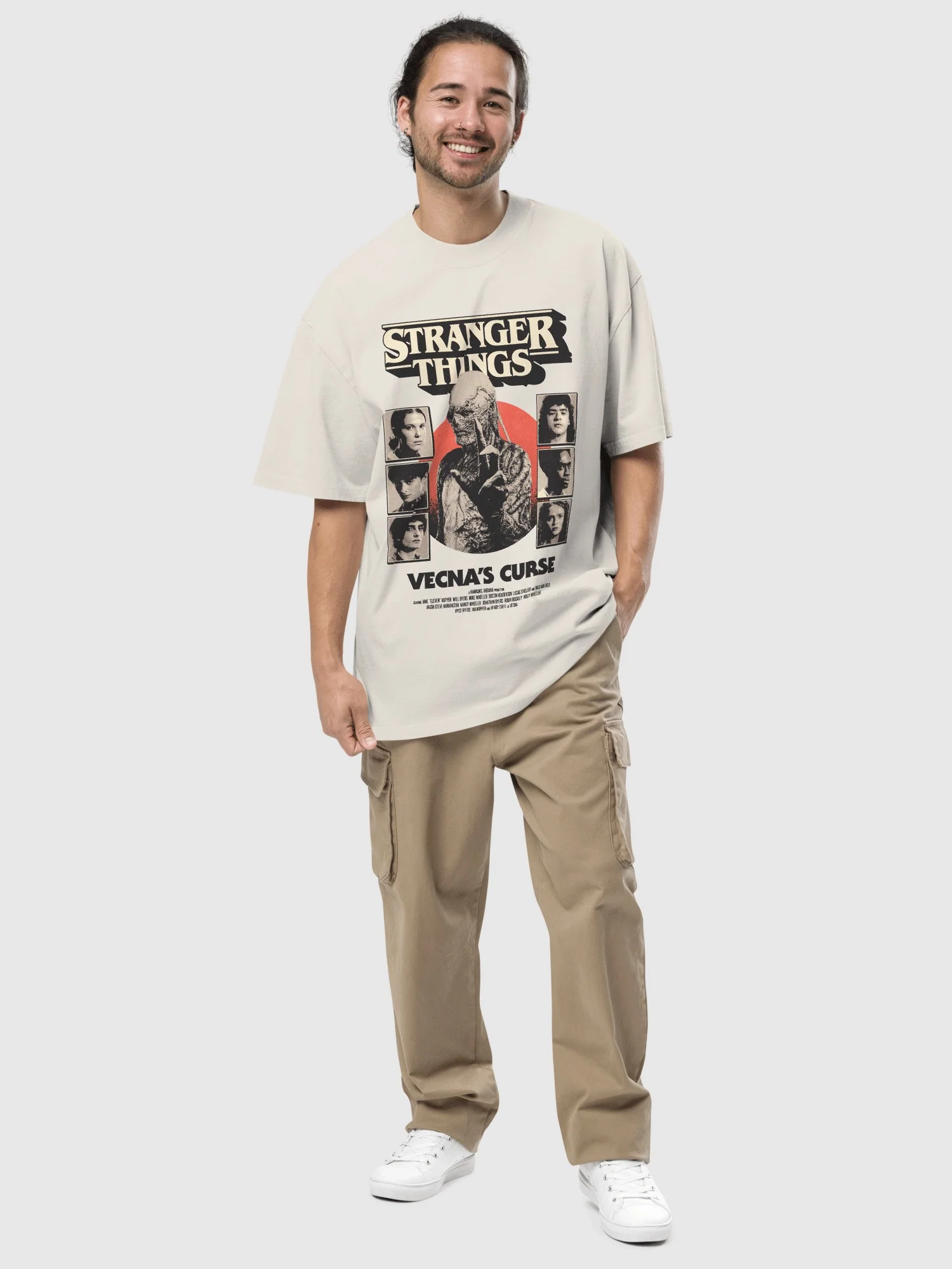 Stranger Things Oversized Faded T-Shirt Vecna's Curse - Image 2