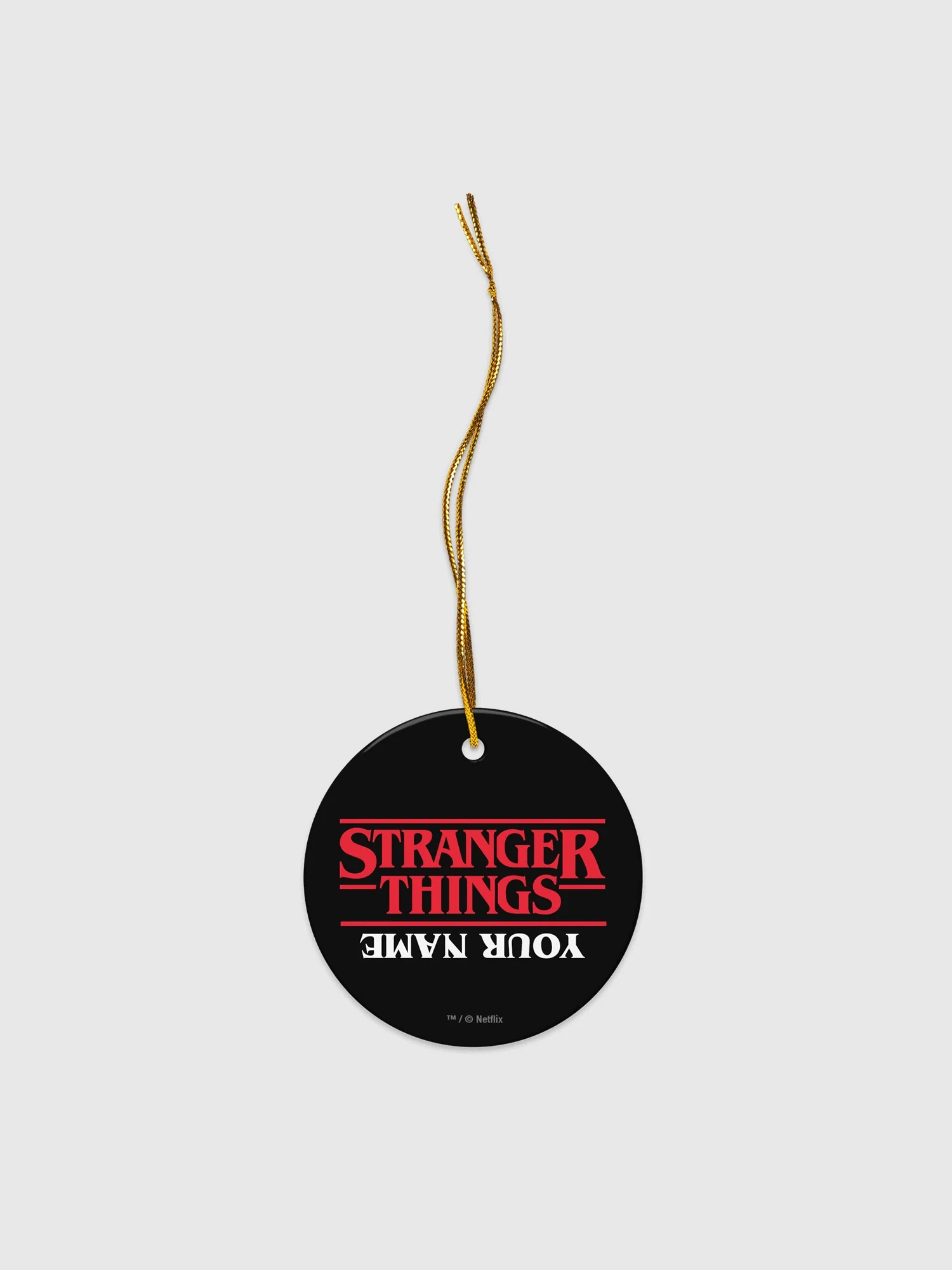 Stranger Things Personalized Ornament Upside Down - Image 2
