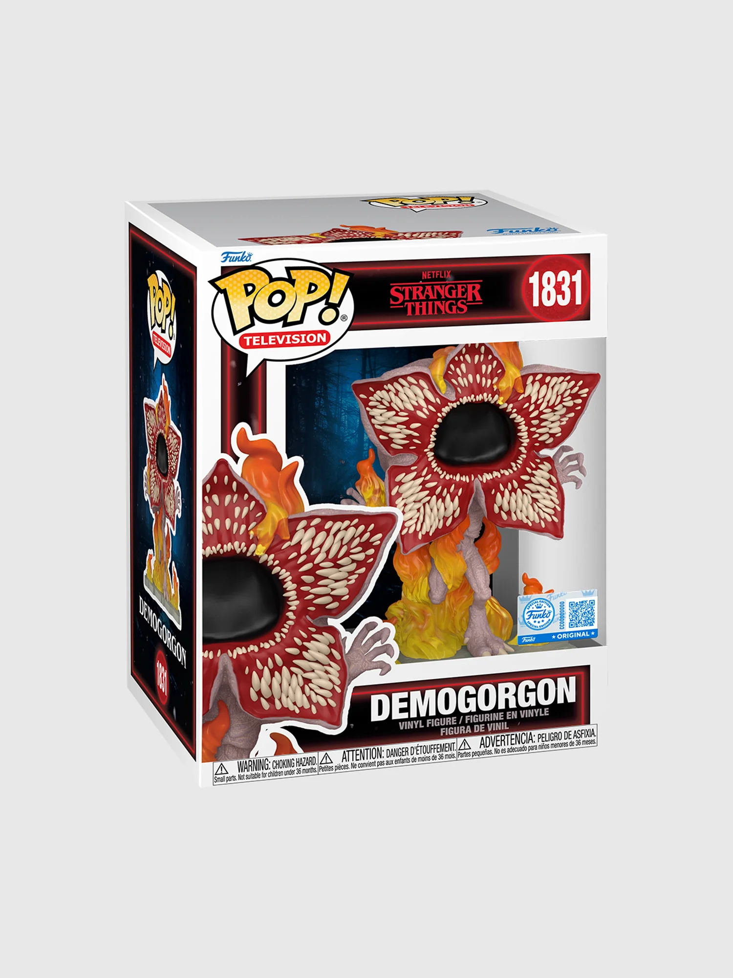 Stranger Things Exclusive Demogorgon On Fire Funko Pop! Premium Figure - Image 2