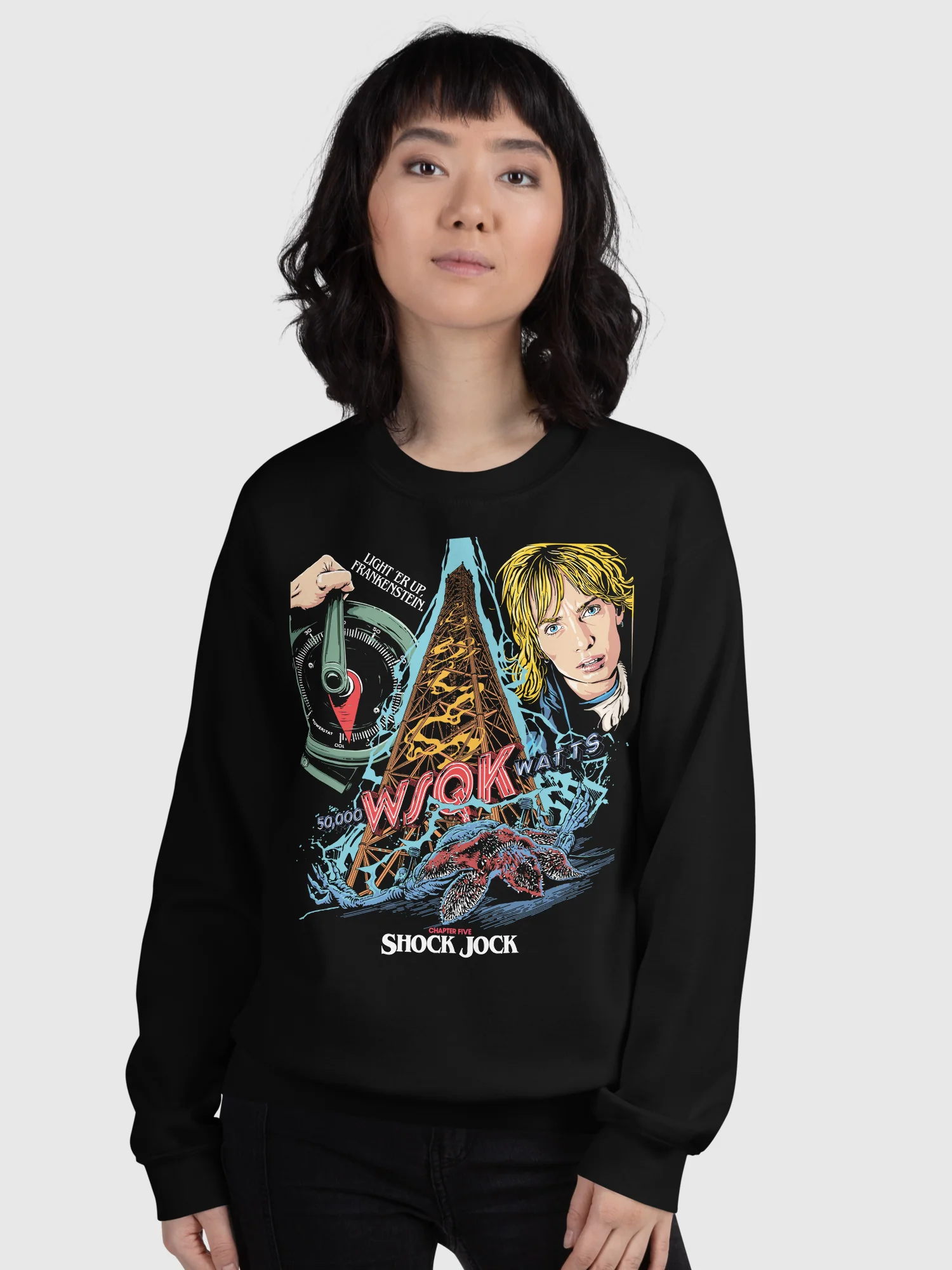 Stranger Things Season 5 x Butcher Billy Shock Jock Sweatshirt - Image 2
