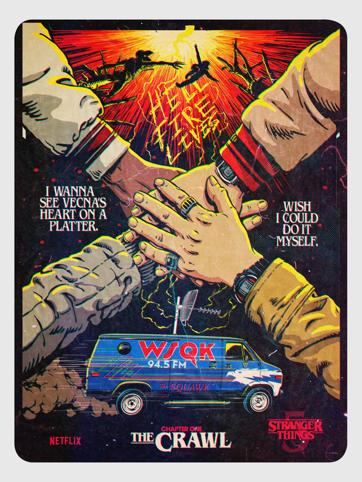 Stranger Things Season 5 x Butcher Billy The Crawl Premium Sherpa Blanket - Image 8