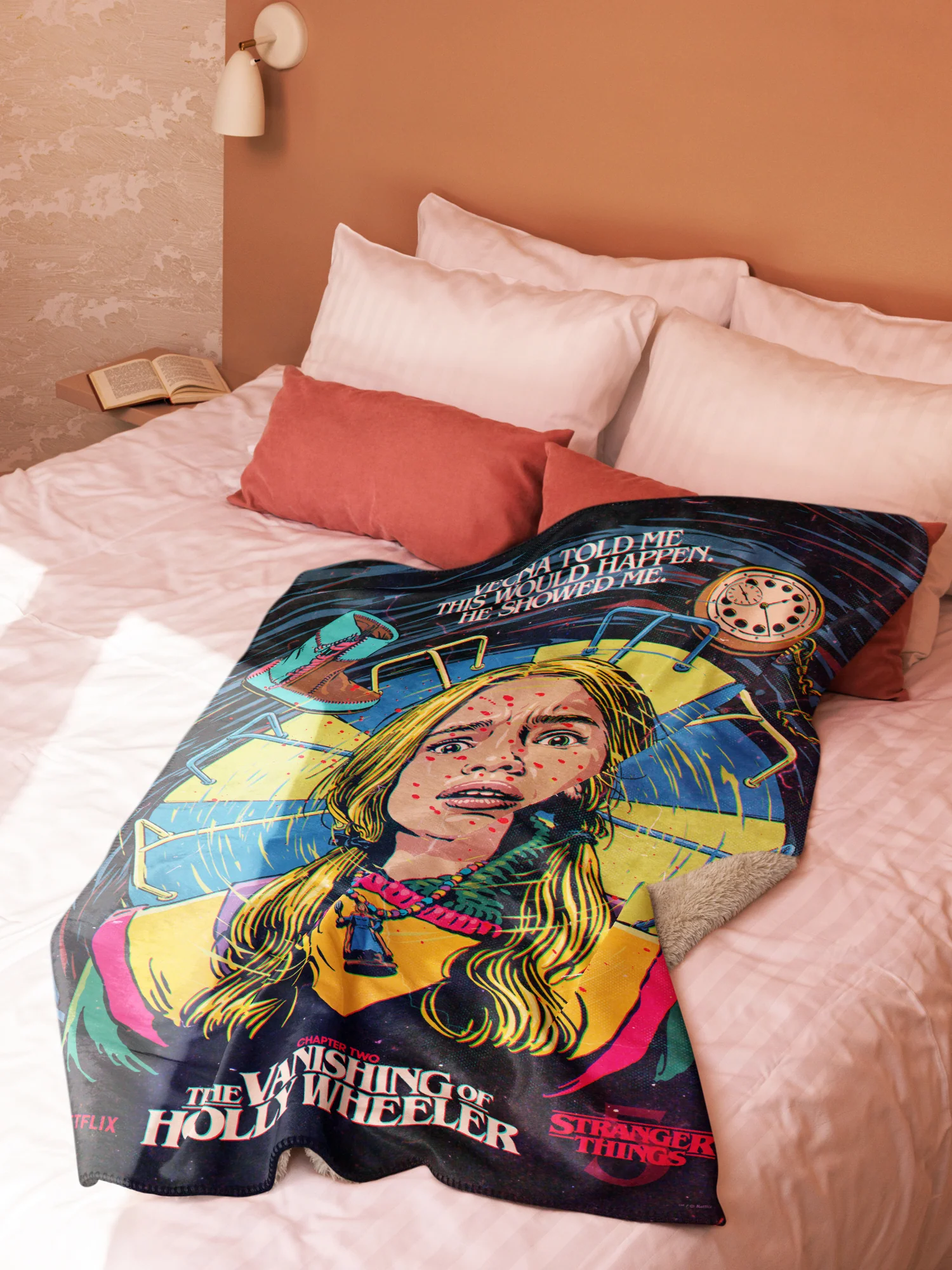 Stranger Things Season 5 x Butcher Billy The Vanishing of Holly Wheeler Premium Sherpa Blanket - Image 5