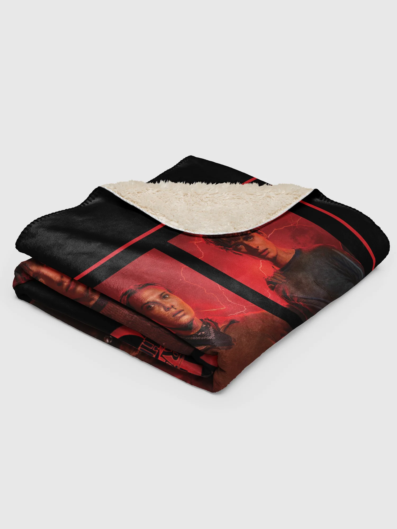 Stranger Things Sherpa Blanket Season 5 Characters Grid - Image 3