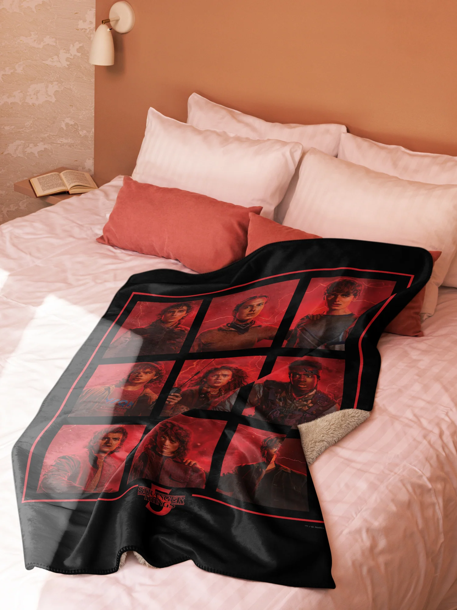 Stranger Things Sherpa Blanket Season 5 Characters Grid - Image 6