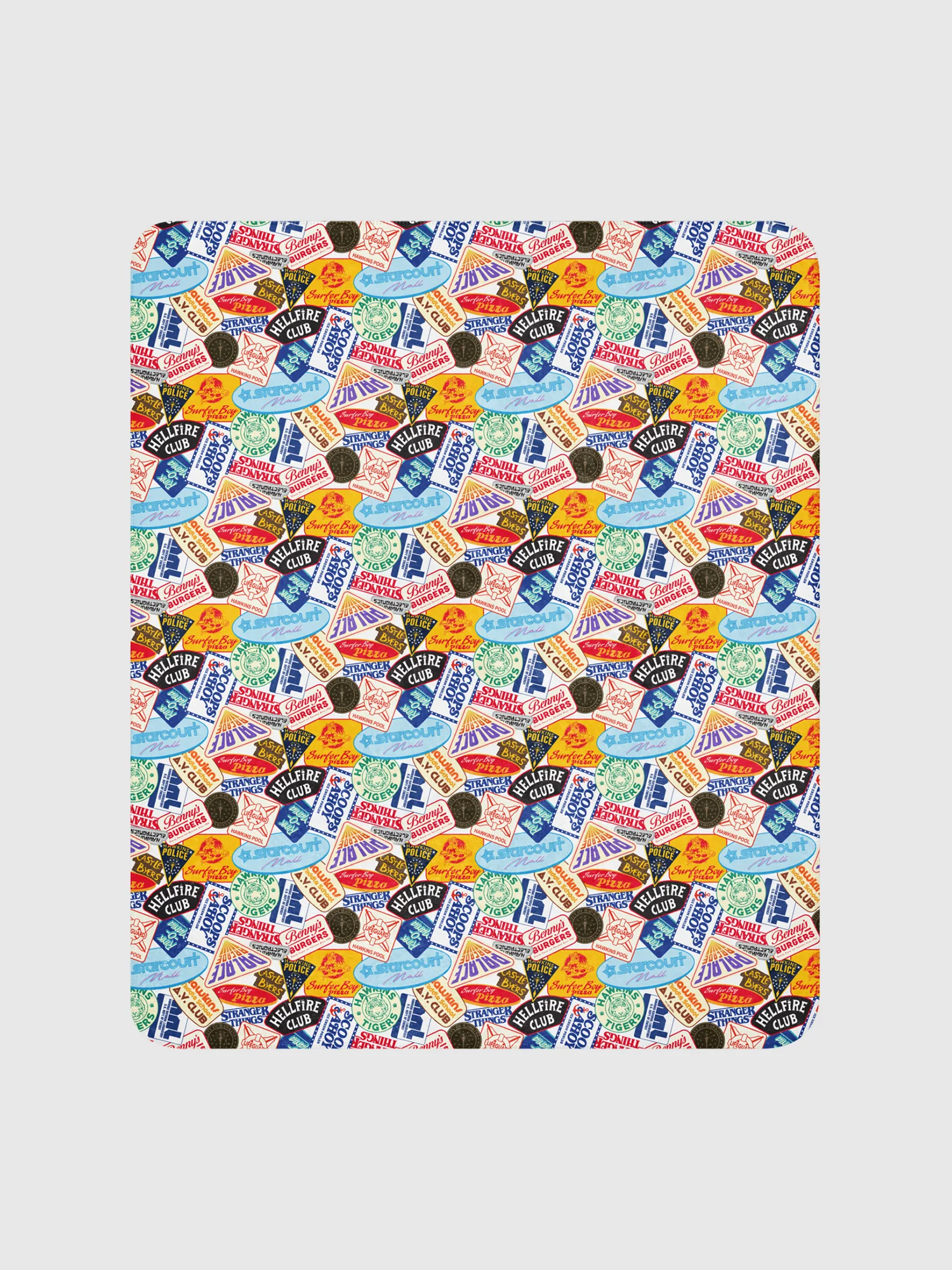 Stranger Things Sherpa Blanket Logo Collage - Image 3