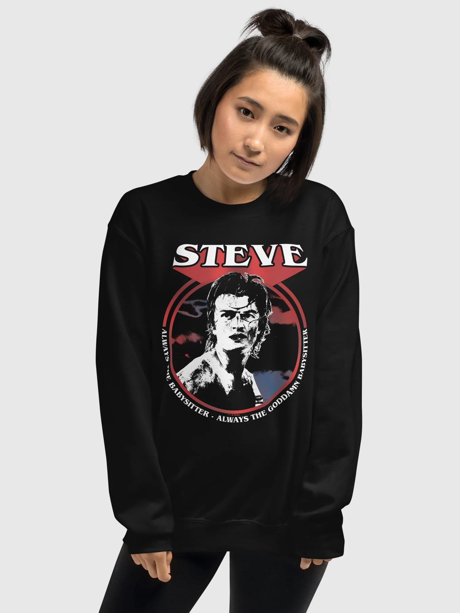 Stranger Things Steve Babysitter Crewneck - Image 2