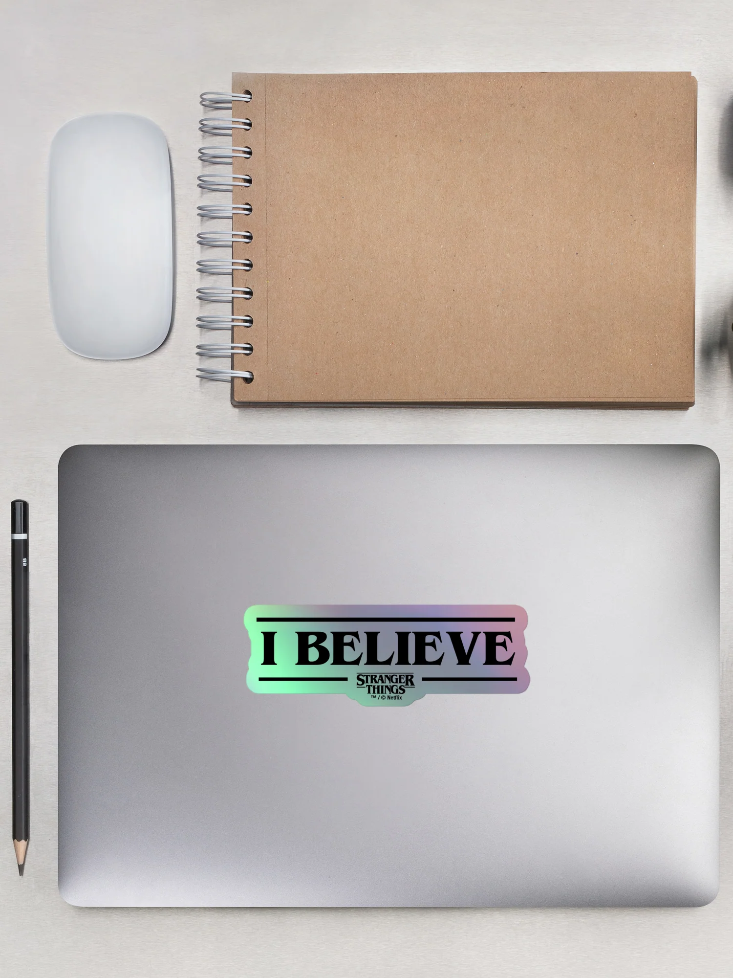 Stranger Things Sticker I Believe Holographic - Image 2
