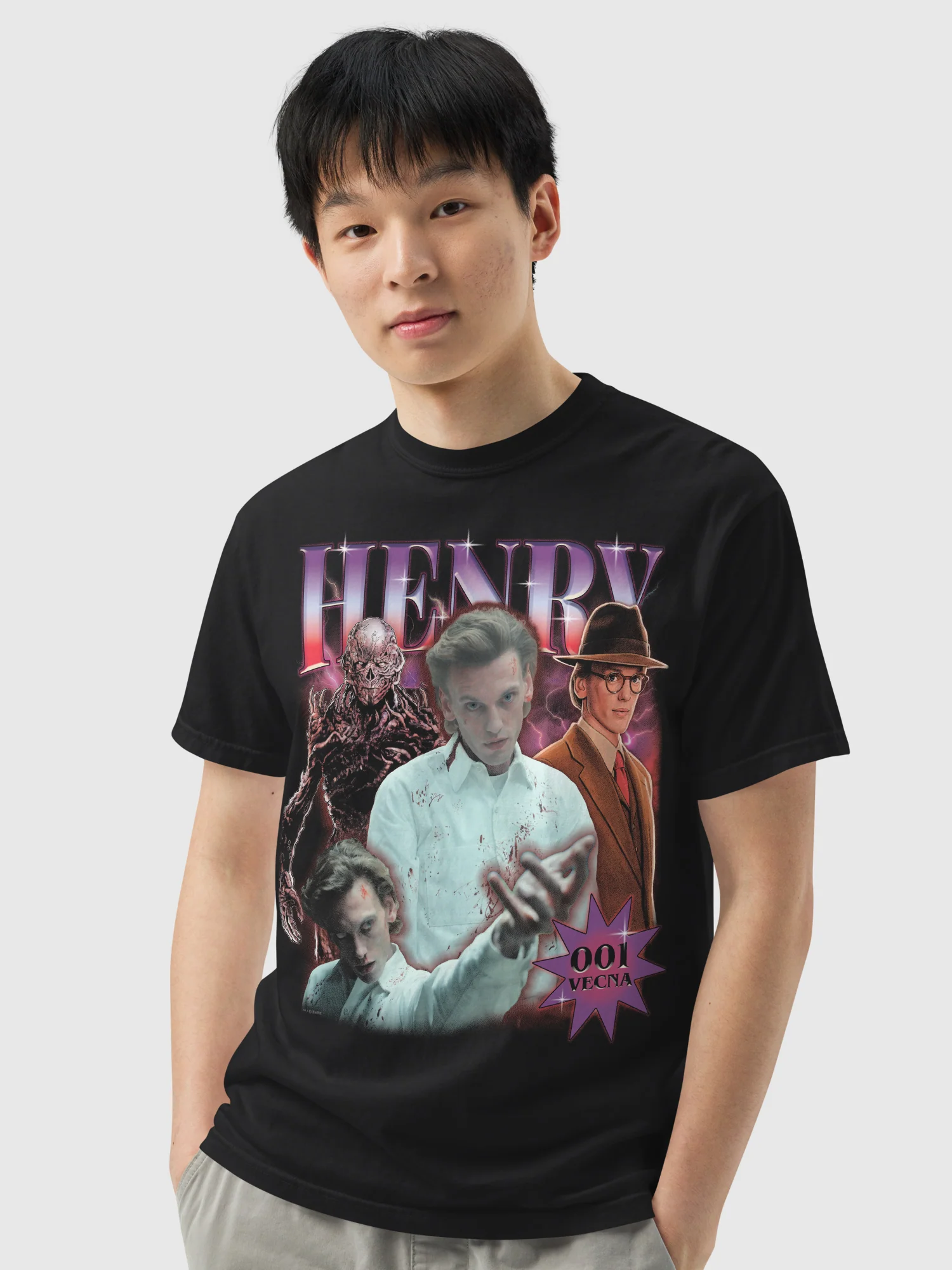 Stranger Things T-Shirt Henry Heartthrob Comfort Colors - Image 2