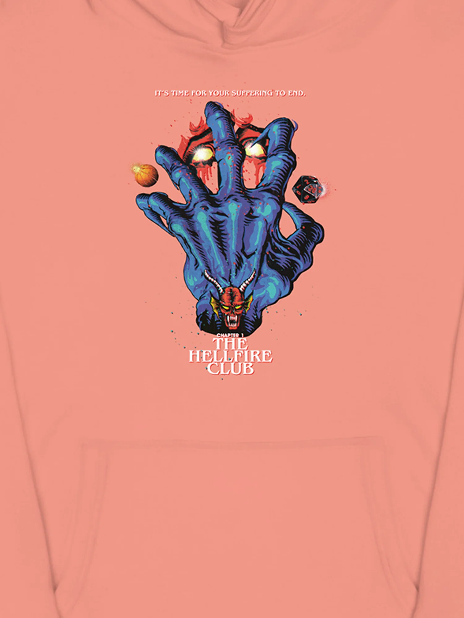 Stranger Things Season 4 x Butcher Billy The Hellfire Club Unisex Hoodie [Dusty Rose] - Image 2