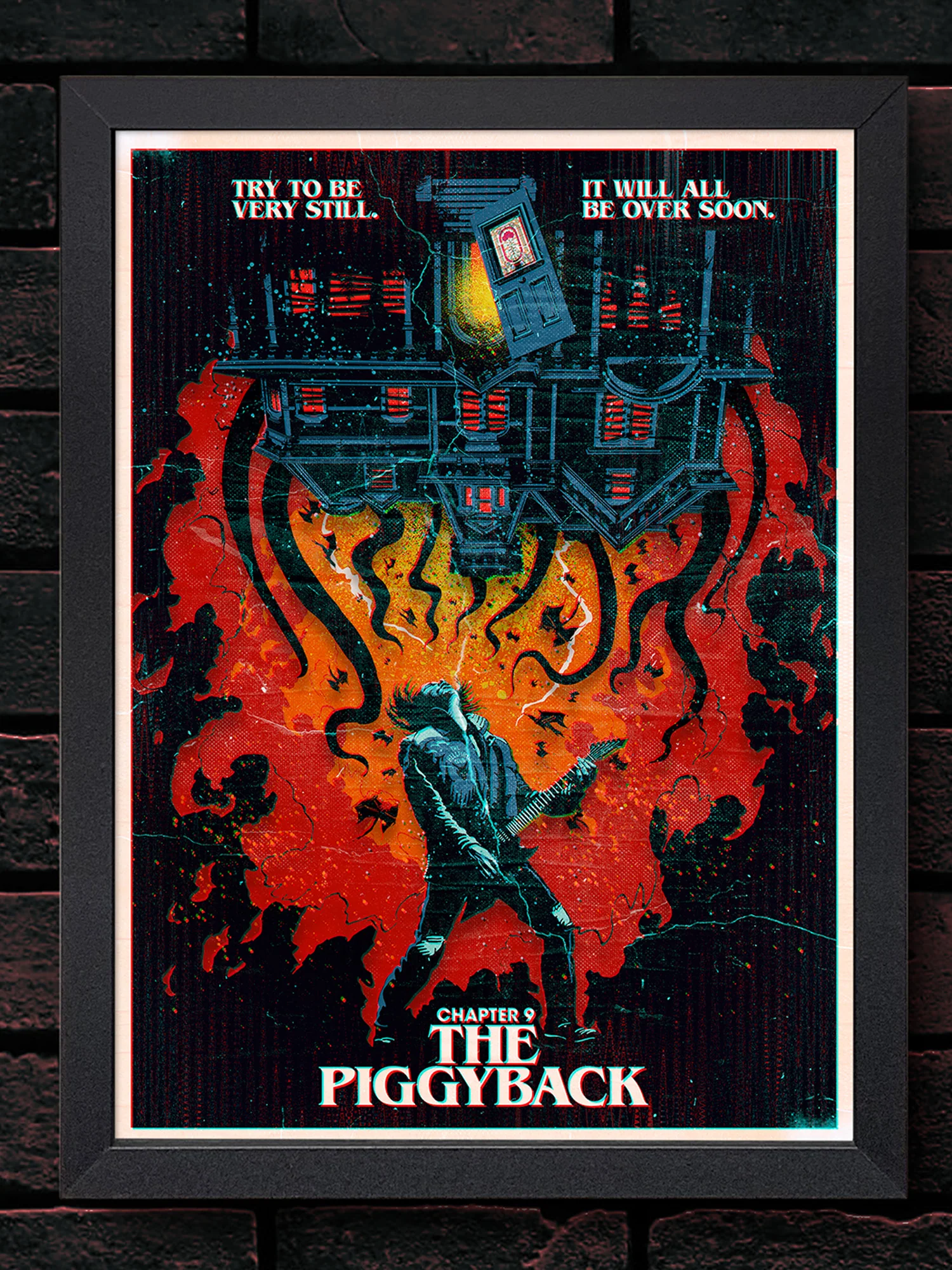 Stranger Things The Piggyback Shadowbox Art by Artovision - Image 2