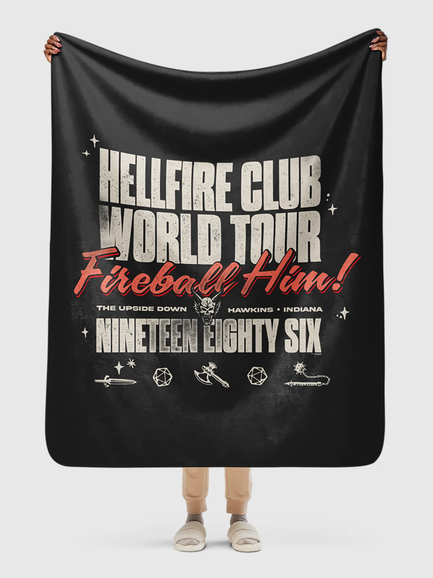 Stranger Things World Tour Sherpa Blanket - Image 4