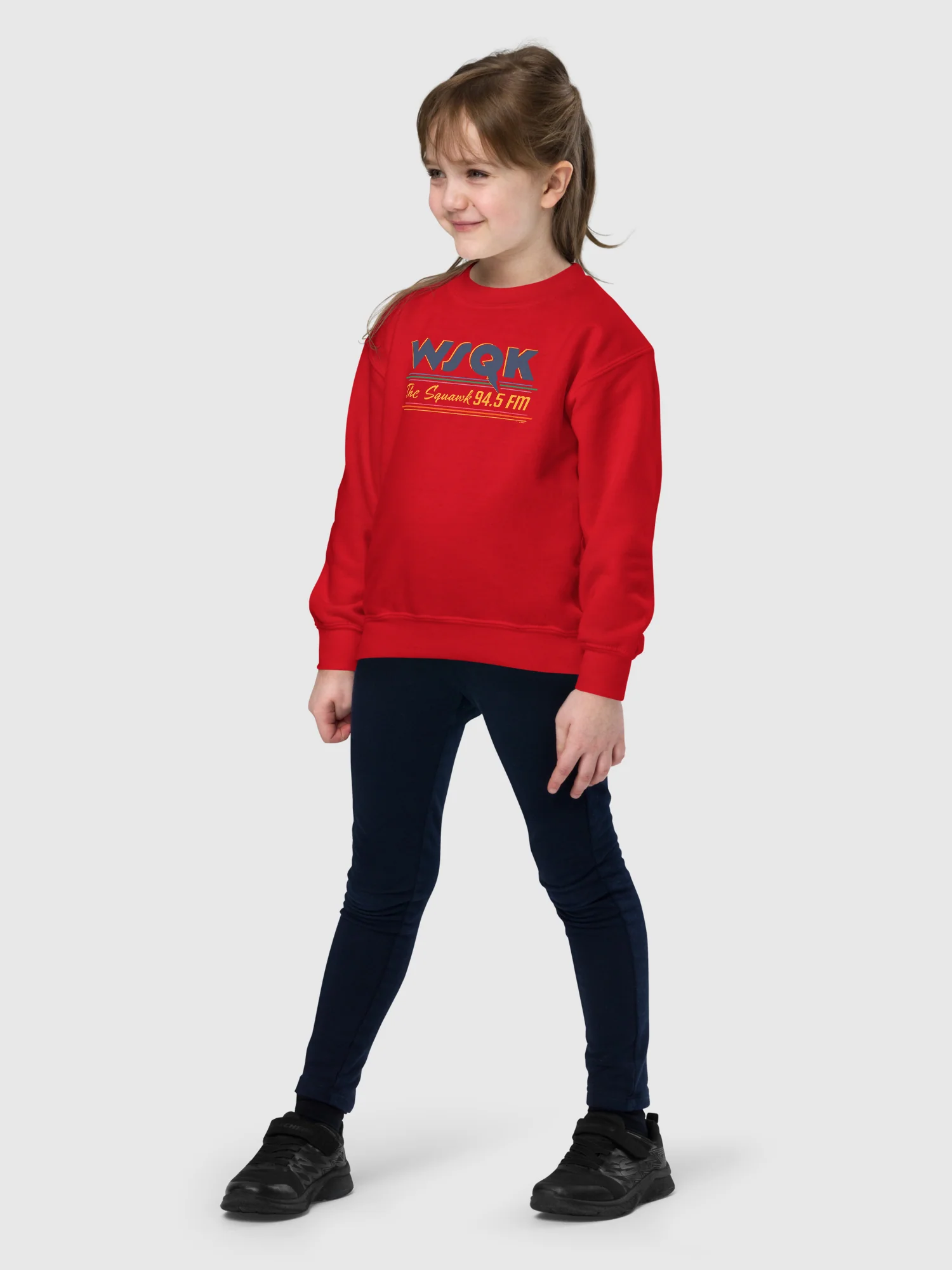 Stranger Things WSQK The Squawk Kids Crewneck - Image 2