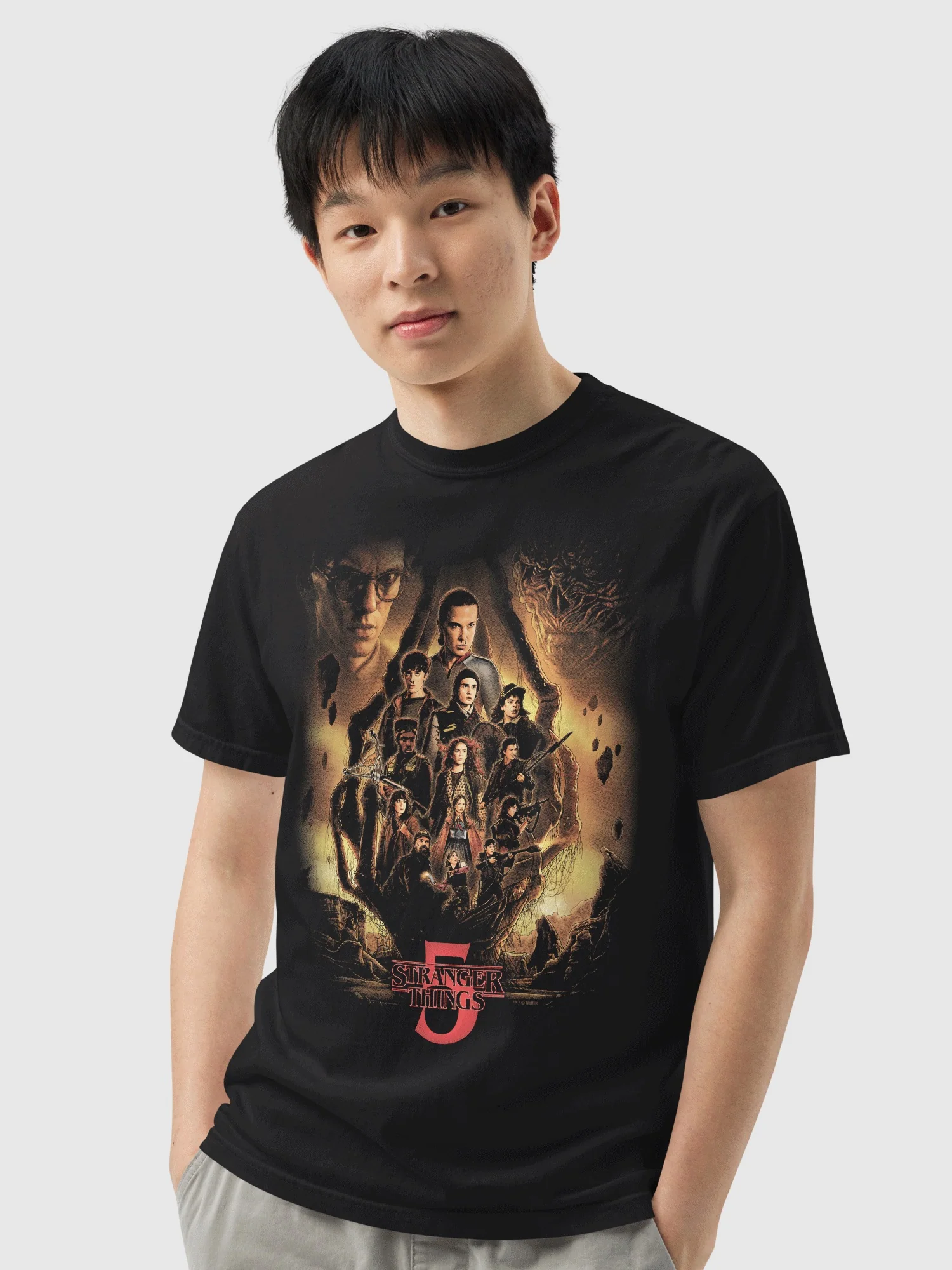 Stranger Things x Kyle Lambert Comfort Colors T-Shirt Season 5 Finale Art - Image 2