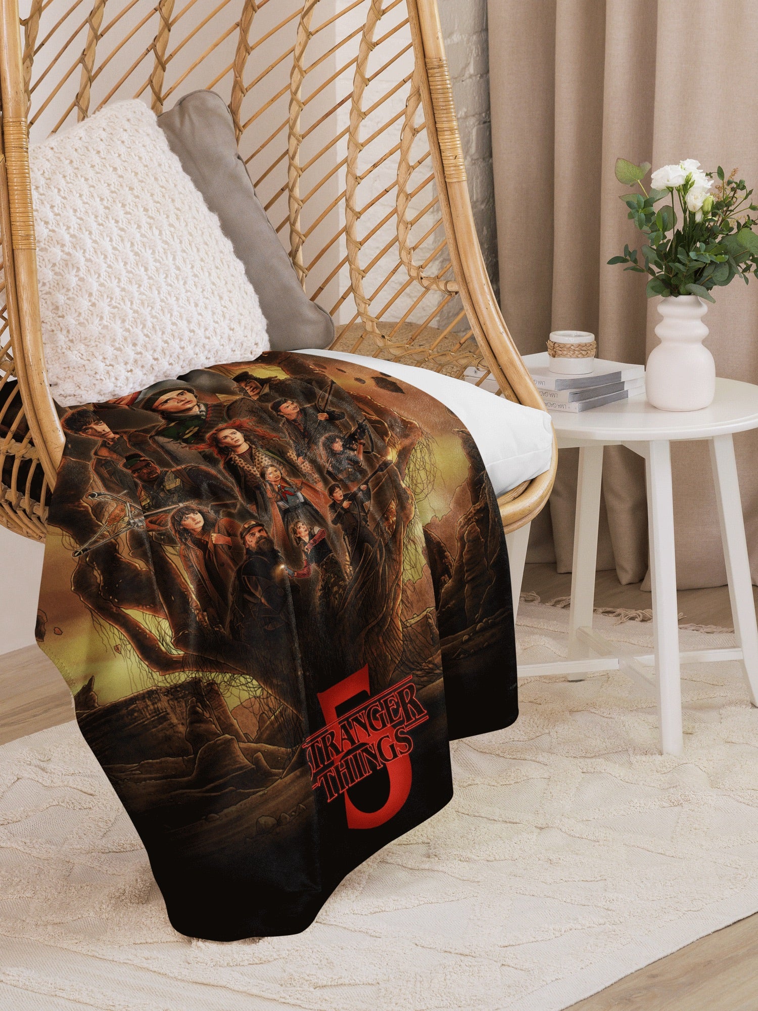 Stranger Things x Kyle Lambert Premium Sherpa Blanket Season 5 Finale Art - Image 3