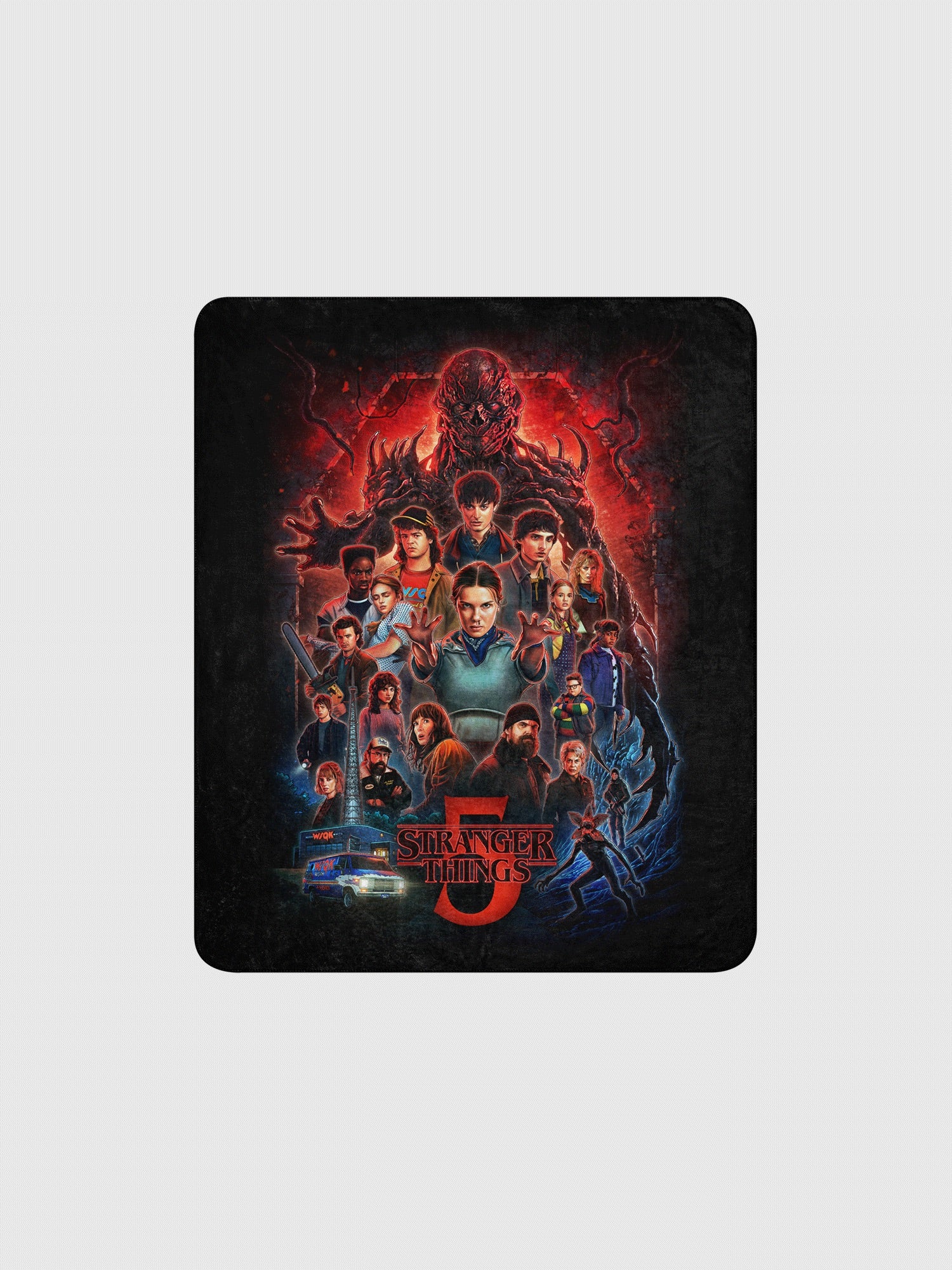 Stranger Things x Kyle Lambert Sherpa Blanket Season 5 Art - Image 3
