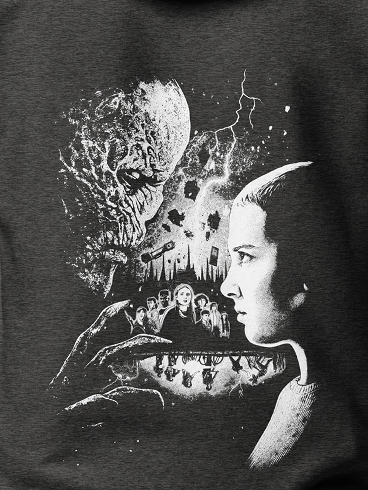 Stranger Things x Kyle Lambert Unisex Hoodie [Charcoal Heather] - Image 2