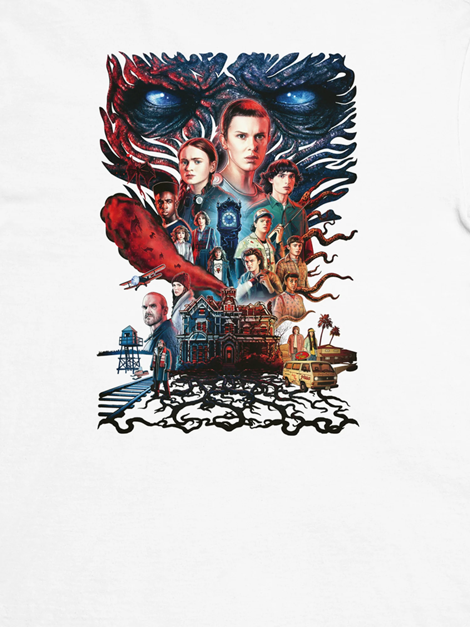 Stranger Things x Kyle Lambert Unisex Premium Tee [White] - Image 2