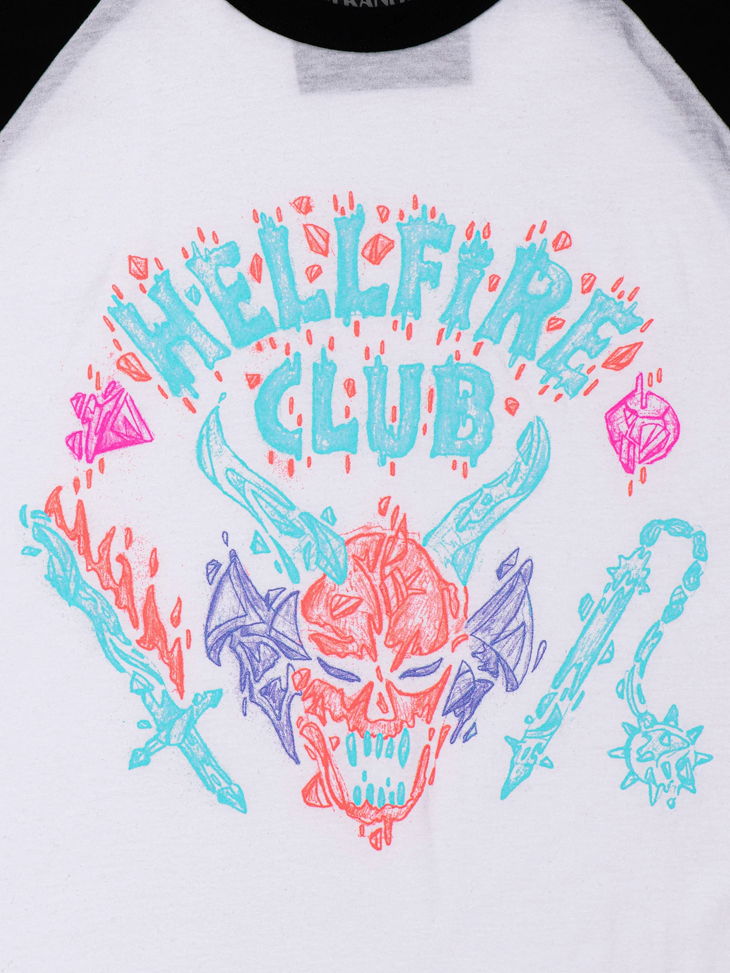 Stranger Things x Louis De Guzman Hellfire Club Raglan - Image 2
