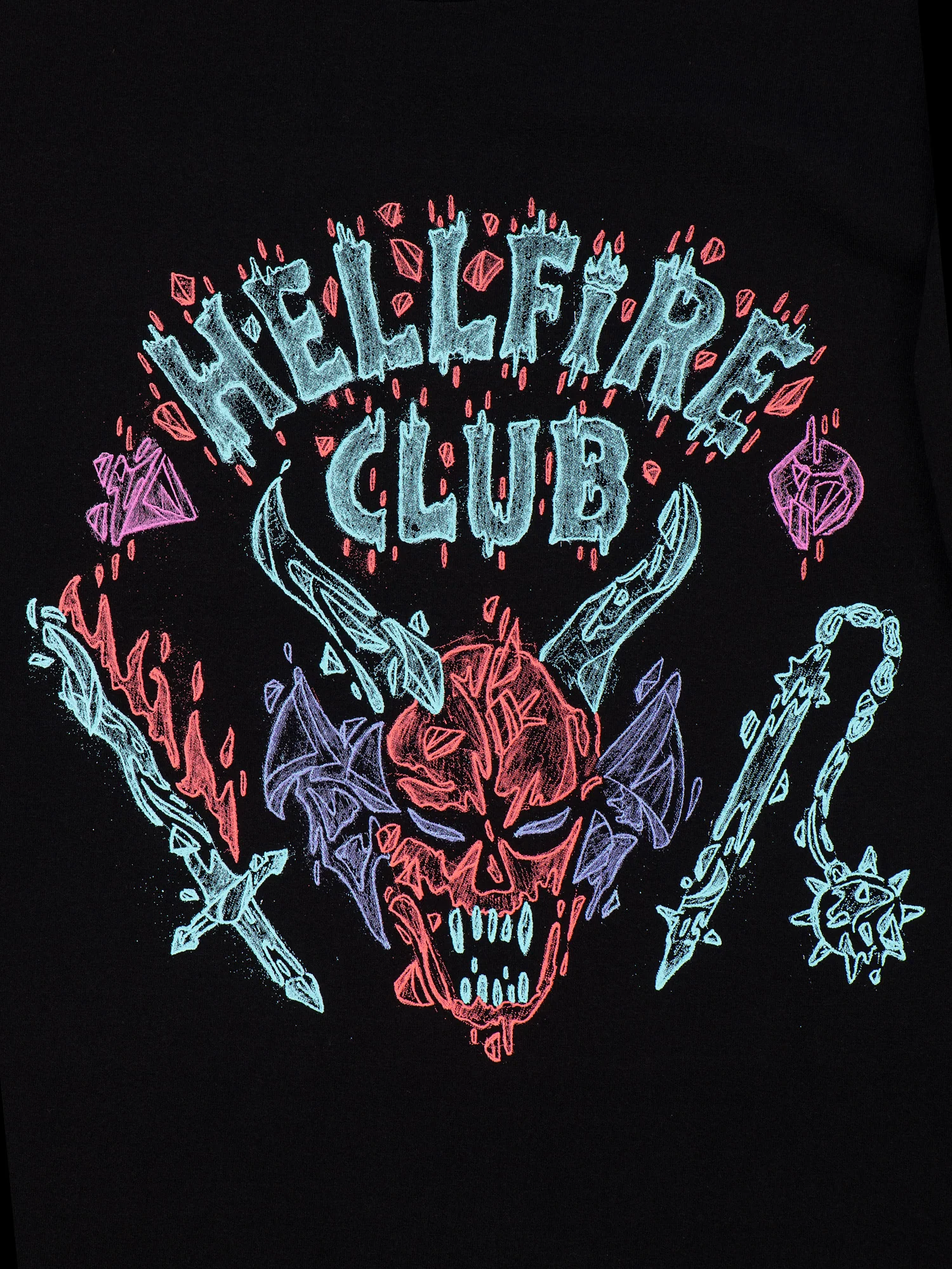 Stranger Things x Louis De Guzman Hellfire Club T-Shirt - Image 2