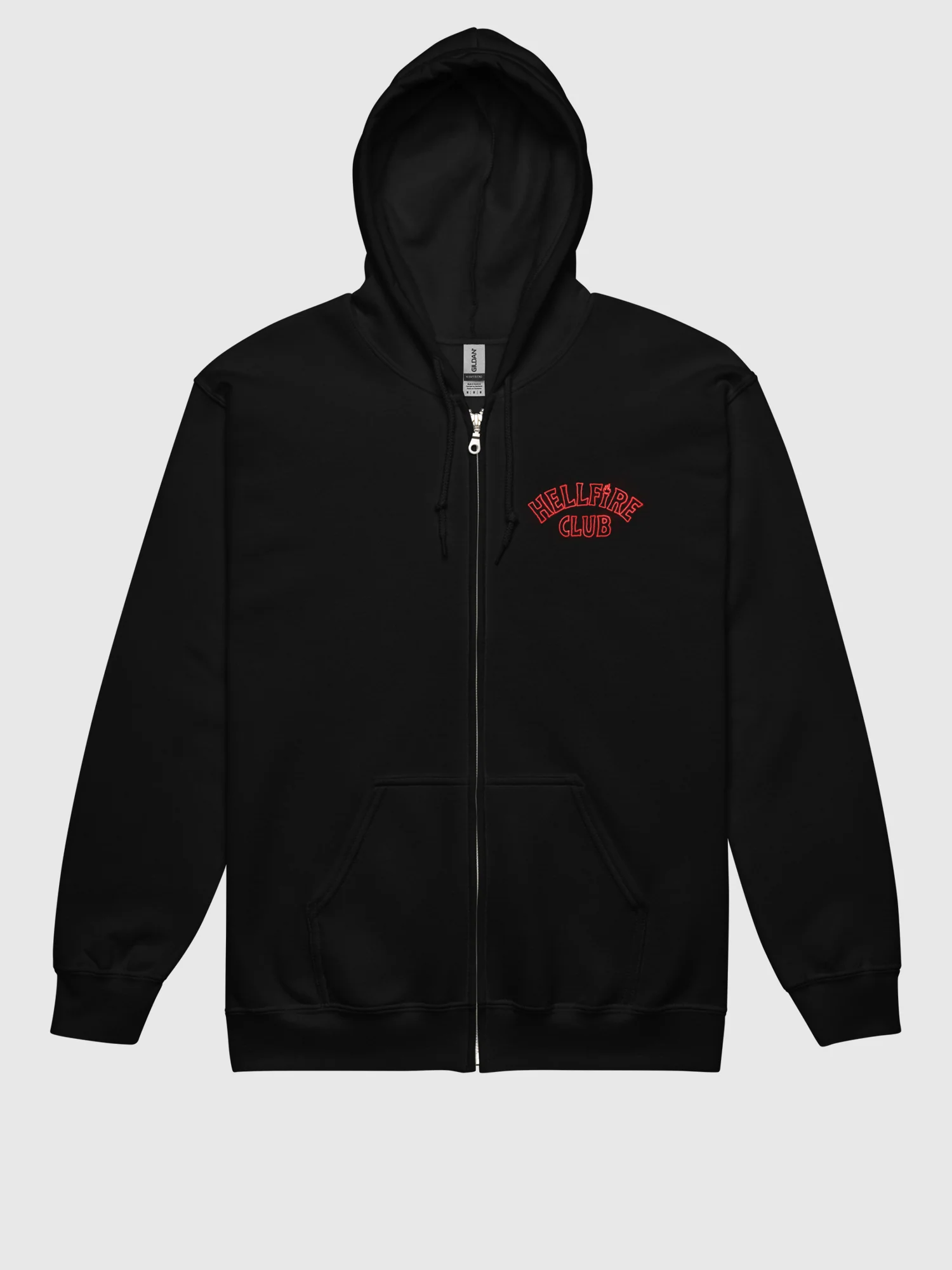 Stranger Things Zip Hoodie Hellfire Club Red Glow - Image 2