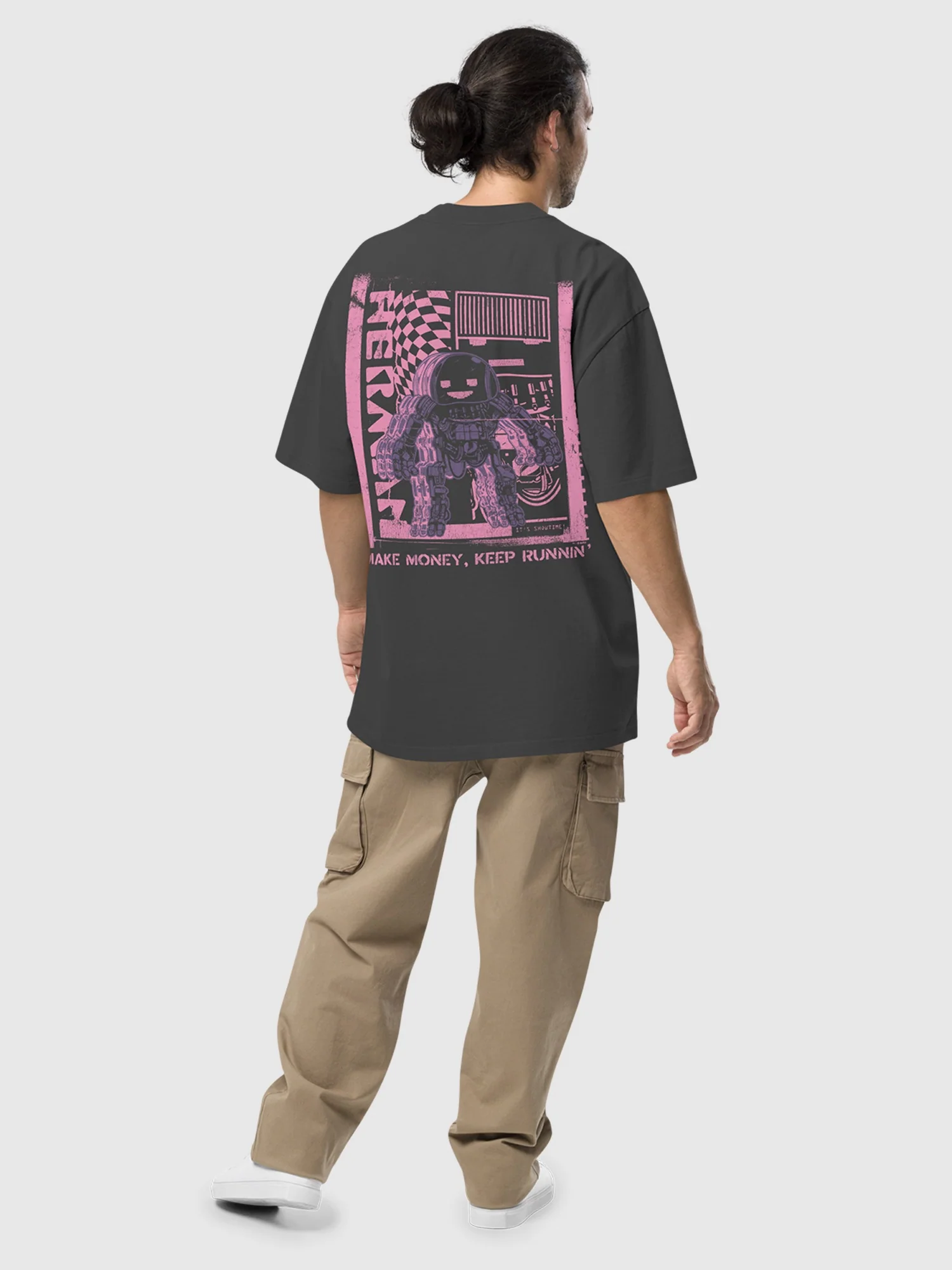 The Electric State Make Money, Keep Runnin' Oversized T-Shirt - Image 3