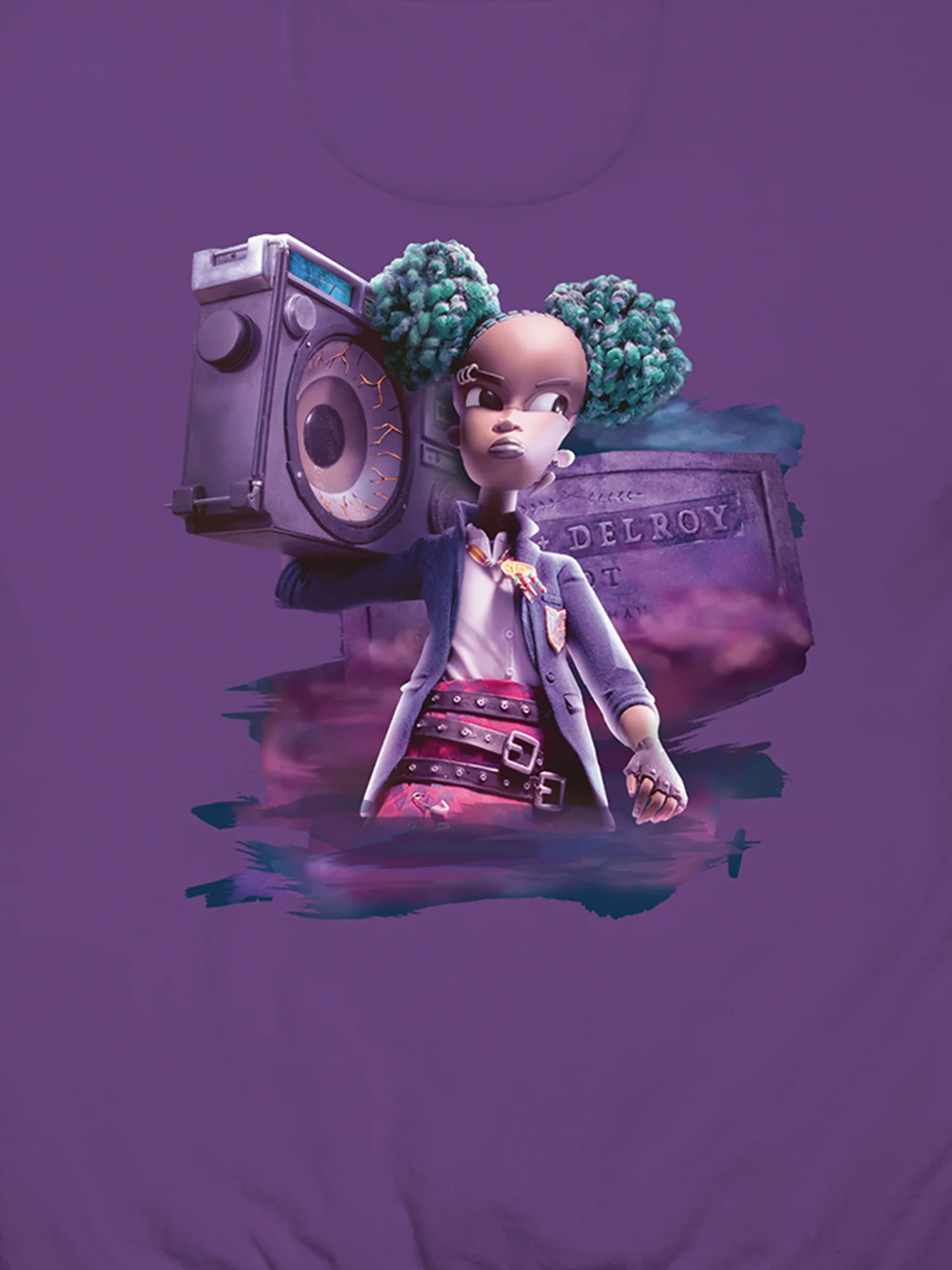 Wendell & Wild Kat Premium Unisex Hoodie [Purple] - Image 2